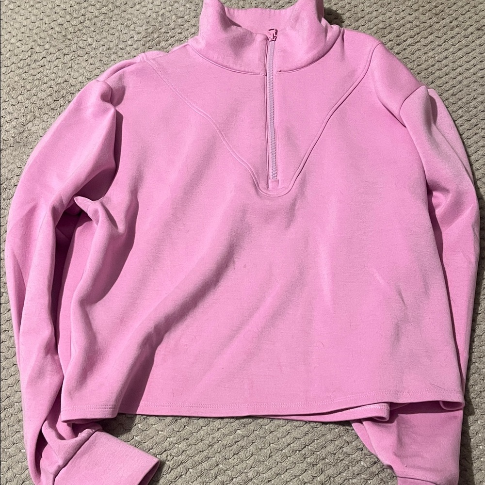 Women's Pink Half-Zip Sweater